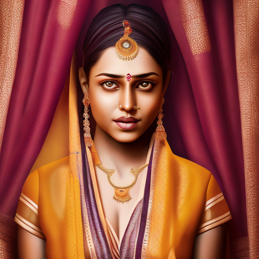 Openjourney prompt: Indian women in sari. cute, - PromptHero