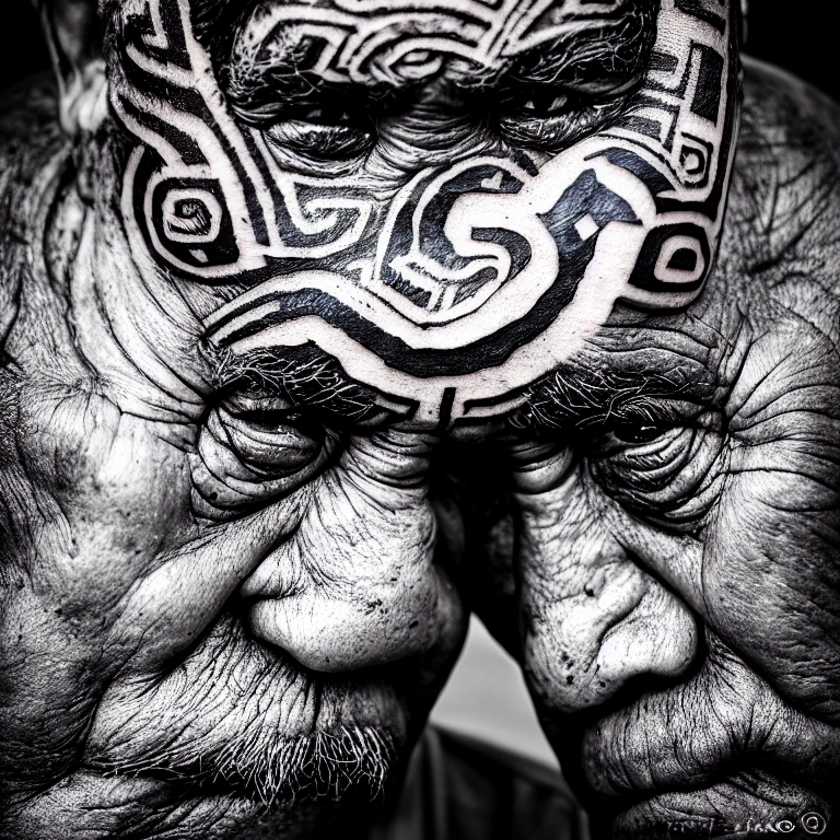 Stable Diffusion prompt: portrait photo of a maori old - PromptHero