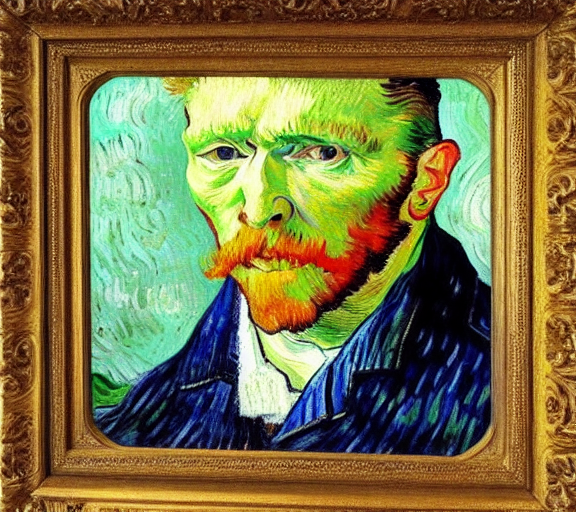 Painting of a person by  Van Gogh 