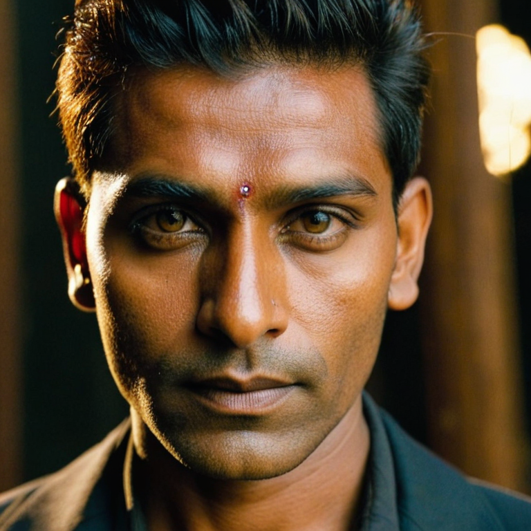 front shot, actor photo of a Indian  looks at viewer, cinematic shot