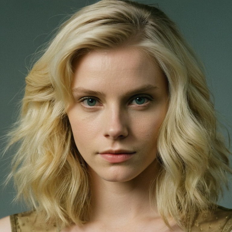 front shot, actor photo of a Pale  blonde hair  looks at viewer, cinematic shot