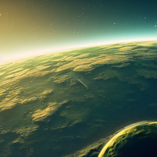 Stable Diffusion prompt: earth from far away in the - PromptHero
