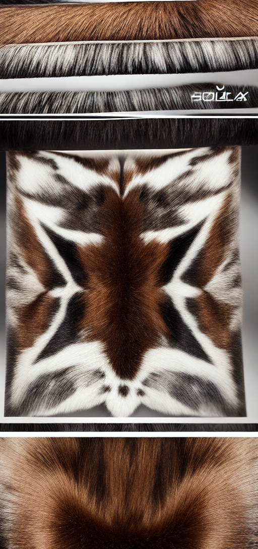 Cowhide photorealistic fur