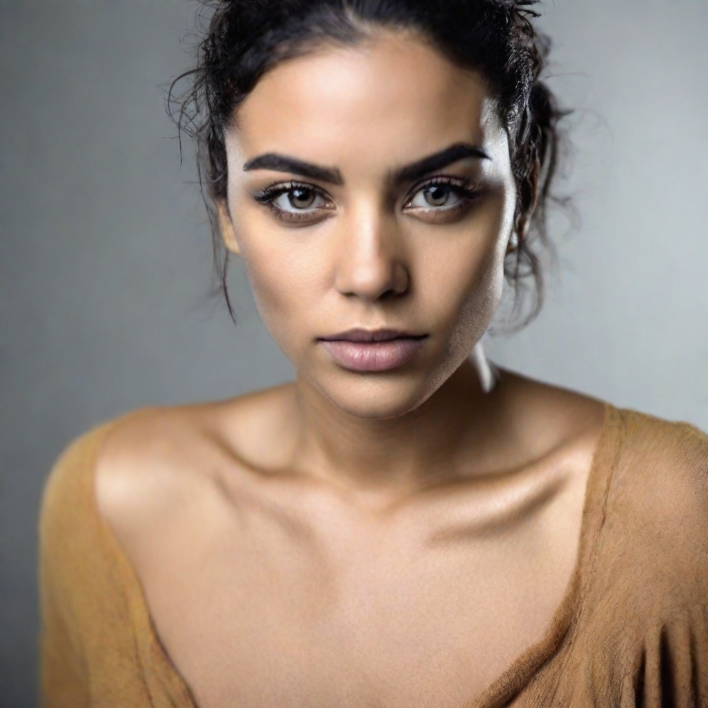 front shot, photo of   looks at viewer, cinematic shot