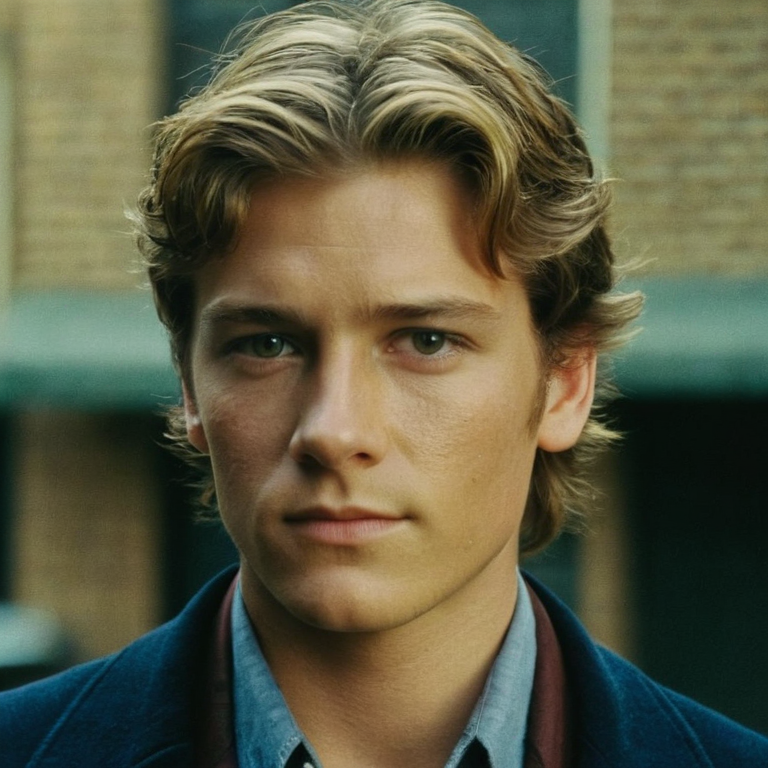 front shot, actor photo of a Younger  looks at viewer, cinematic shot