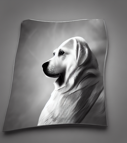 3d Texture mesh of a dog portrait 