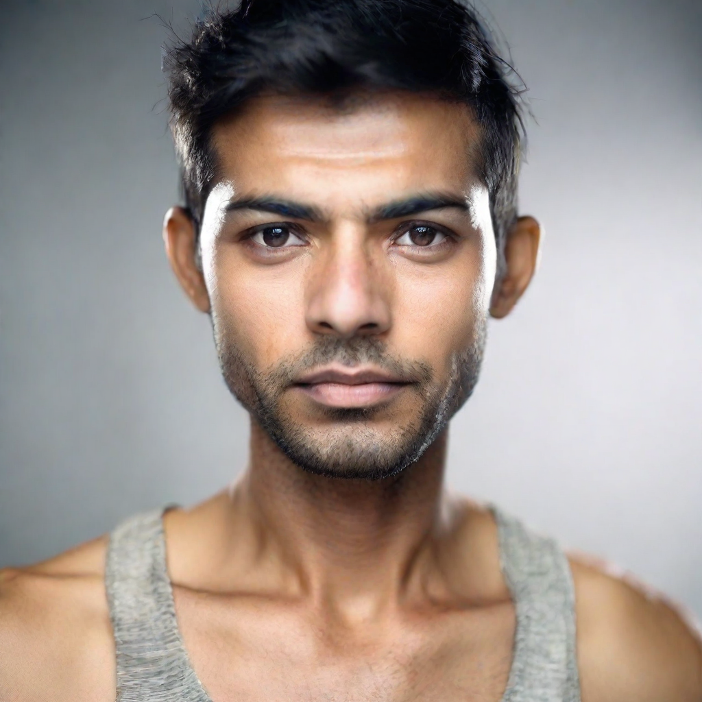 front shot, photo of a man looks at viewer, cinematic shot