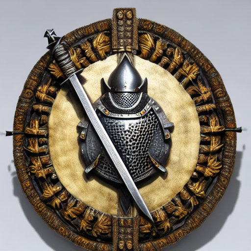 a knight holding a sword and shield