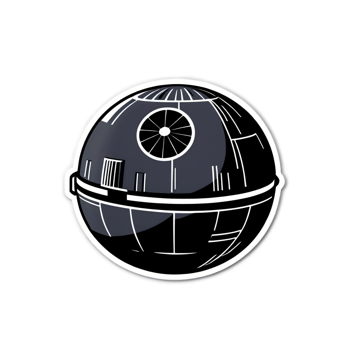 on the Death Star star-wars stickers