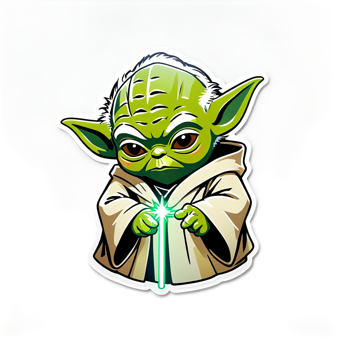 with Yoda star-wars stickers