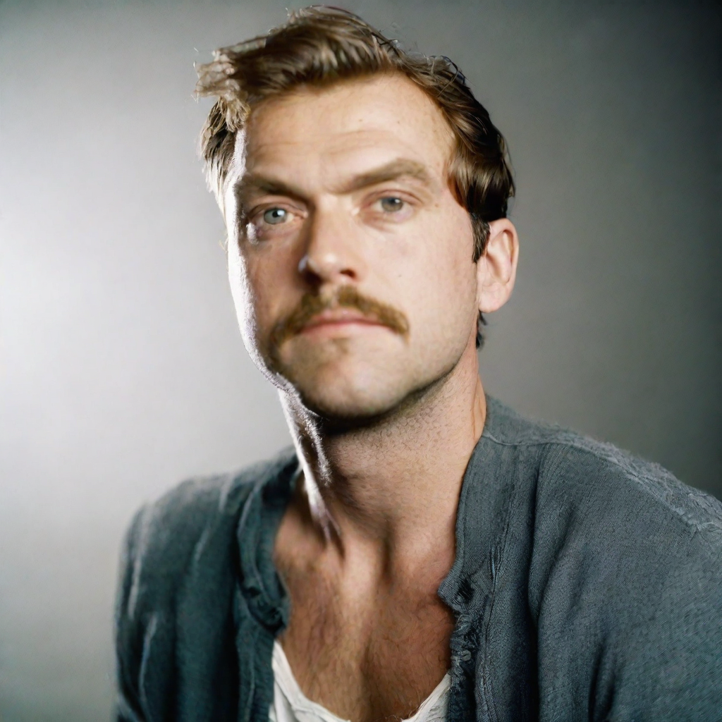 front shot, photo of man looks at viewer, cinematic shot