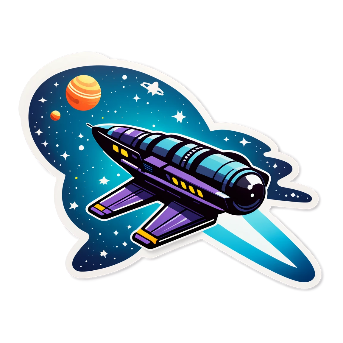 spaceship space stickers