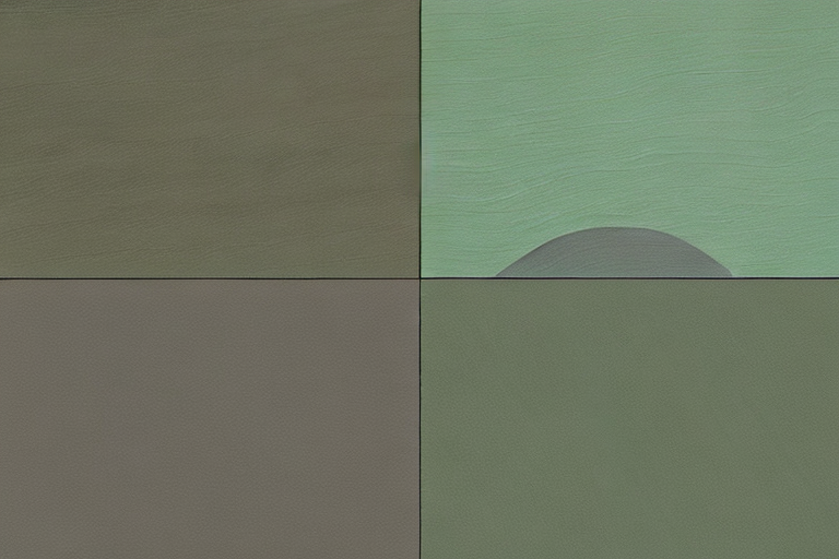AI generated art representing "Design a minimalist artwork using geometric shapes with soft curves, such as circles, ovals, and rounded polygons. Use a color palette of sage green, tan, and other muted colors to create a soothing and harmonious atmosphere."