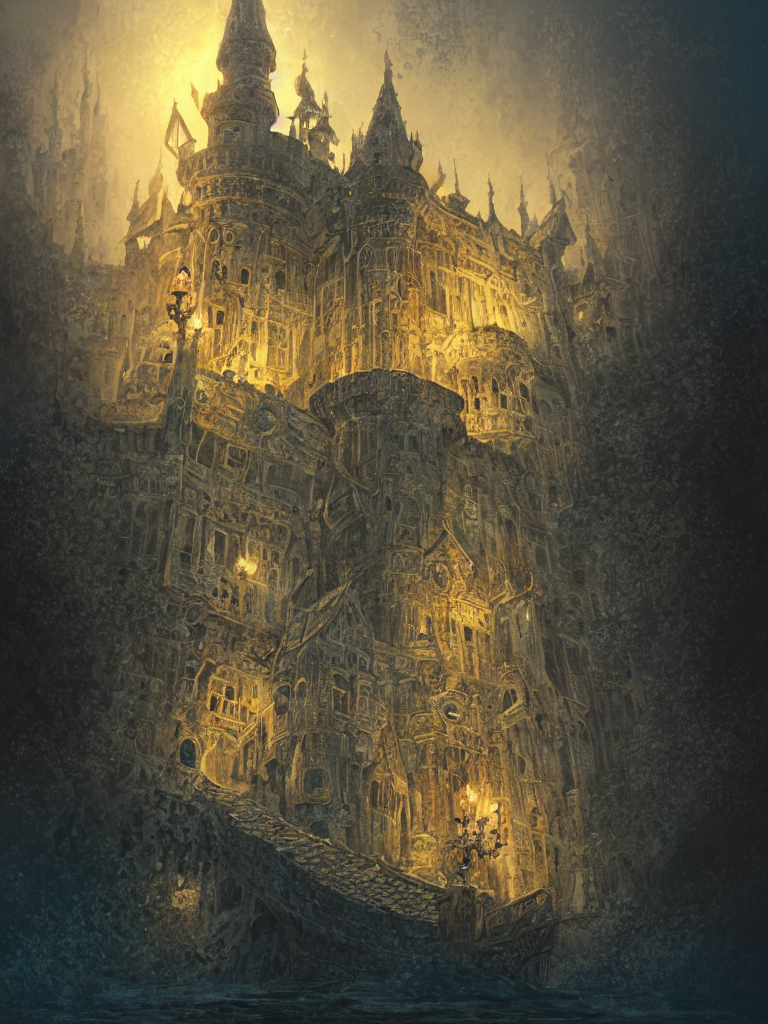 Stable Diffusion prompt painted of the castle lost the PromptHero