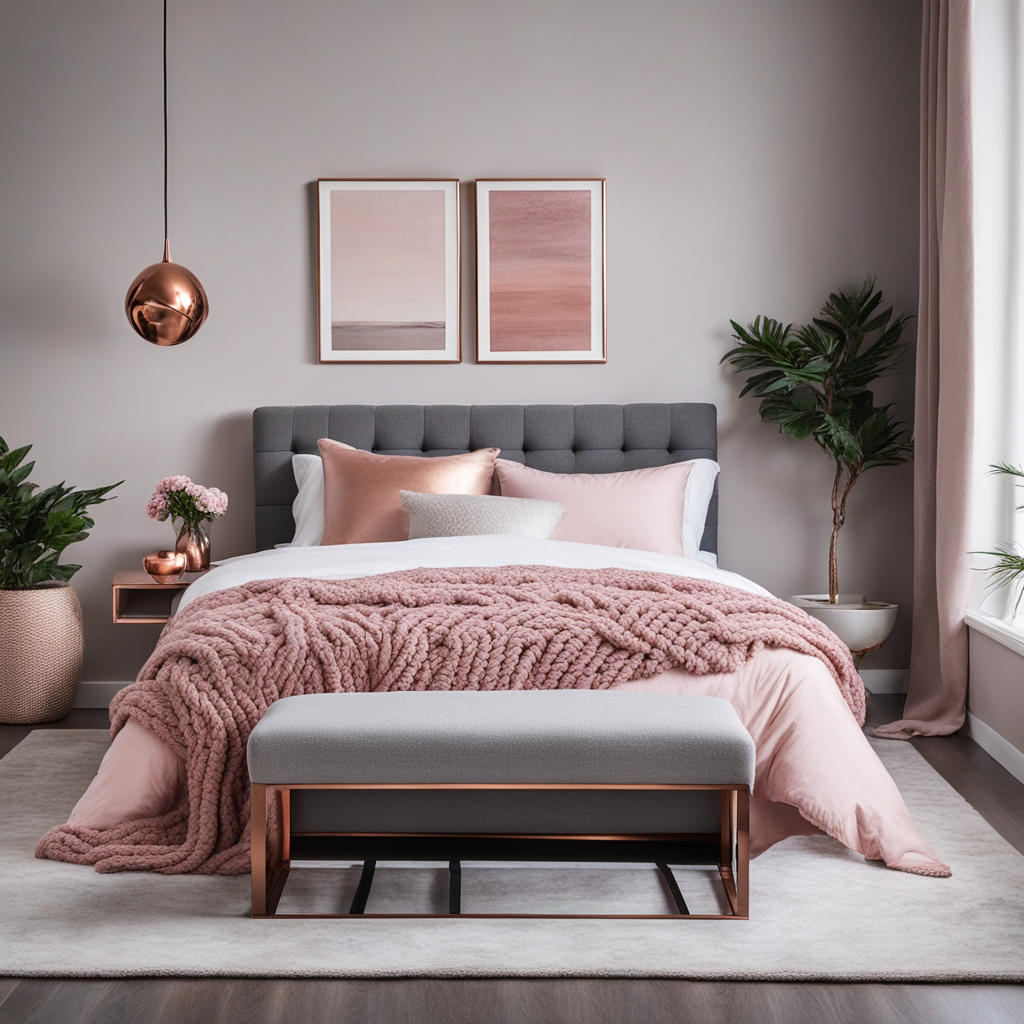 Pink and Grey Bedroom Decor