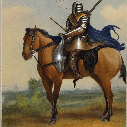 Stable Diffusion prompt: knight of the crusades riding a - PromptHero