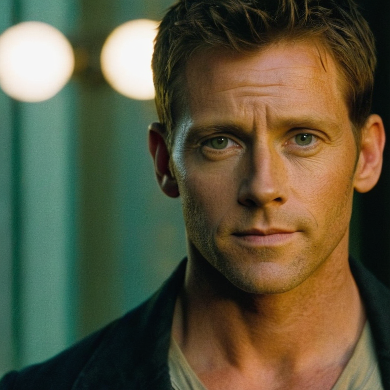 front shot, actor photo of a Ryan  looks at viewer, cinematic shot