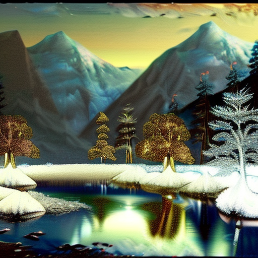Stable Diffusion prompt: beautiful winter night landscape - PromptHero