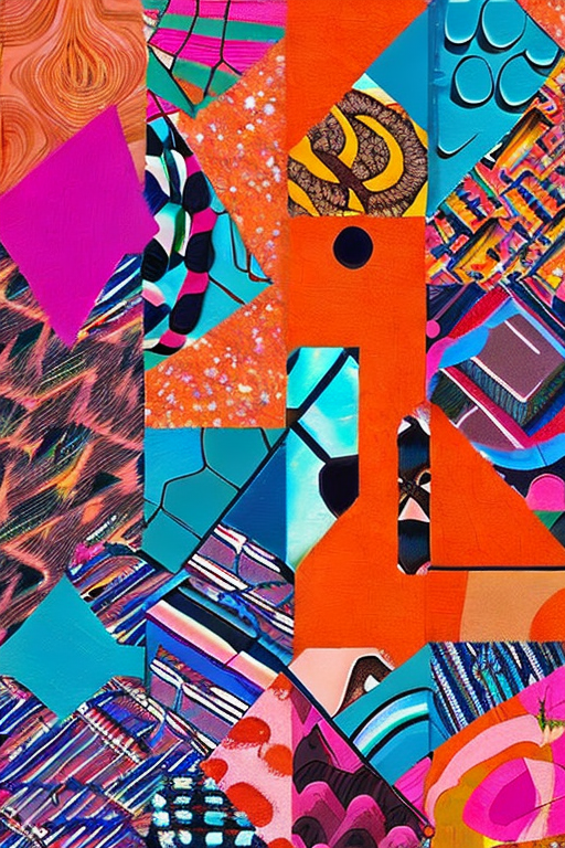 AI generated art representing "Generate a vibrant and eclectic collage in the maximalist style, incorporating bold patterns, unique textures, and a variety of colors. The composition should express your unique personality and embrace the chaos of life as a sign of growth and discovery."