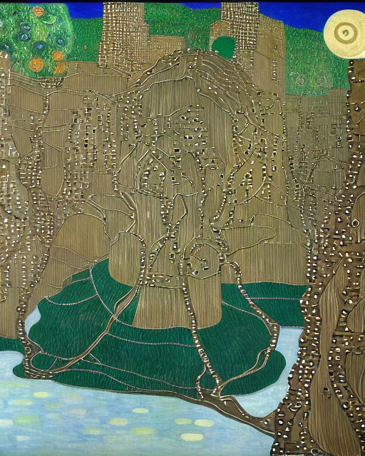 by Gustav Klimt by Rene Magritte surrealist by Vincent van Gogh