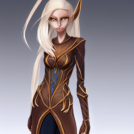 Arcane Diffusion prompt: slender and graceful elf female - PromptHero