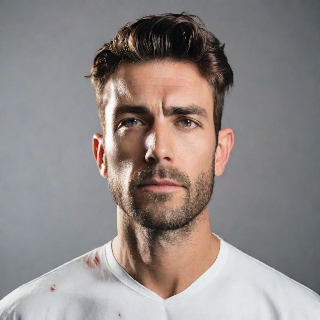 front shot, photo of   looks at viewer, cinematic shot