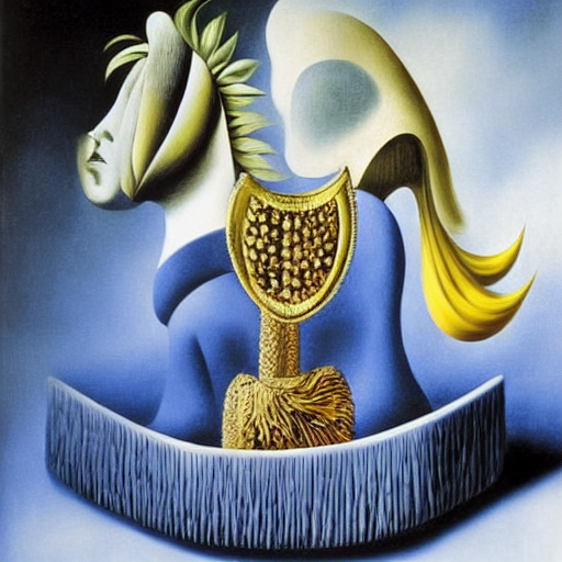 by Rene Magritte surrealist by da Vinci by Vincent van Gogh by Rembrandt by Salvador Dali