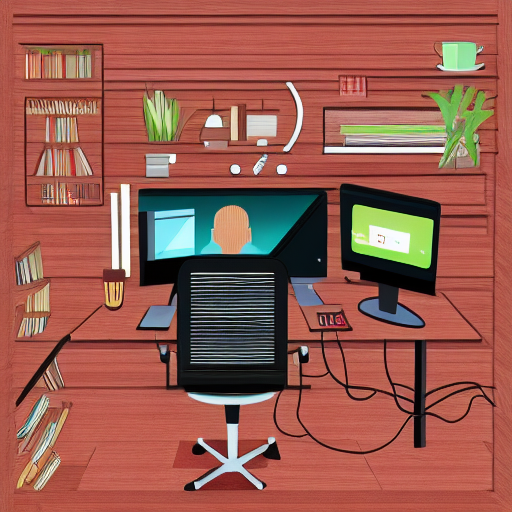 A guy sitting in front of a computer screen