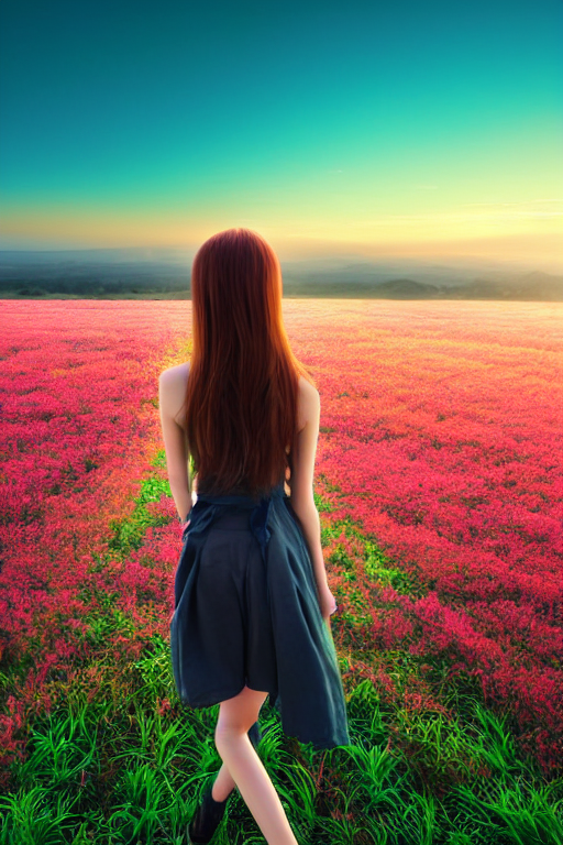 Stable Diffusion prompt: anime style girl standing on the - PromptHero