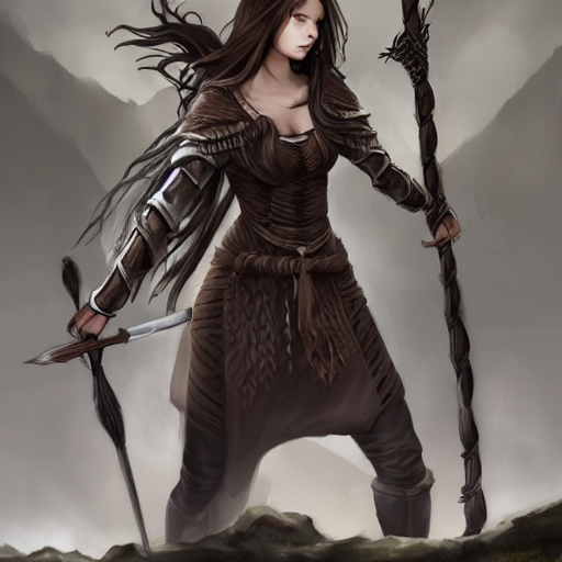 Stable Diffusion prompt: JRPG female brown haired woman - PromptHero
