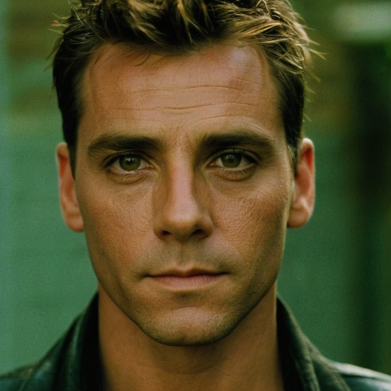 front shot, actor photo of a Him  looks at viewer, cinematic shot