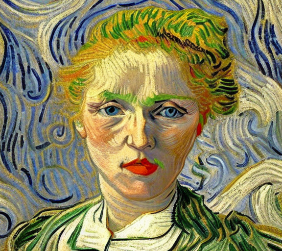 white woman by van gogh