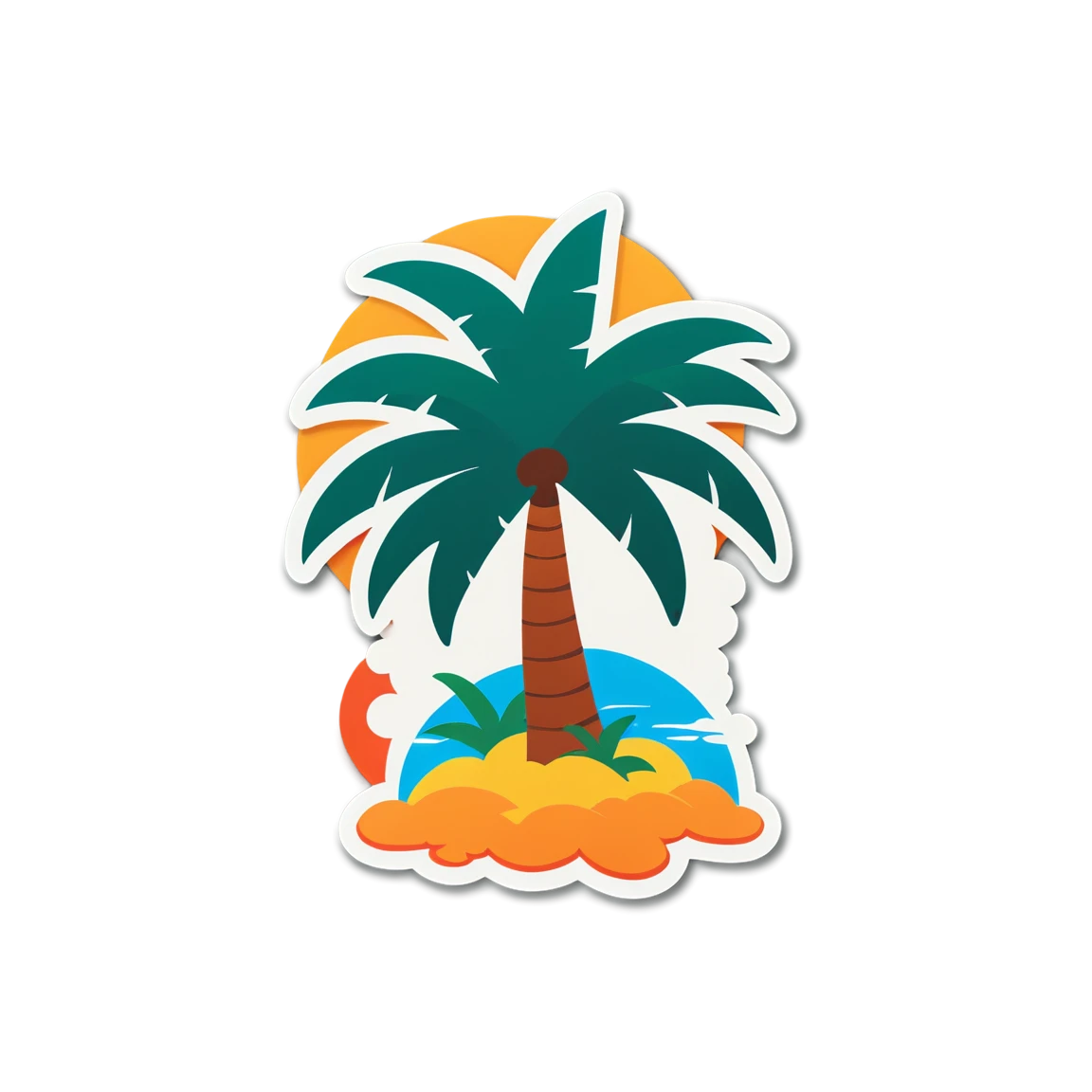 on an island one-piece stickers