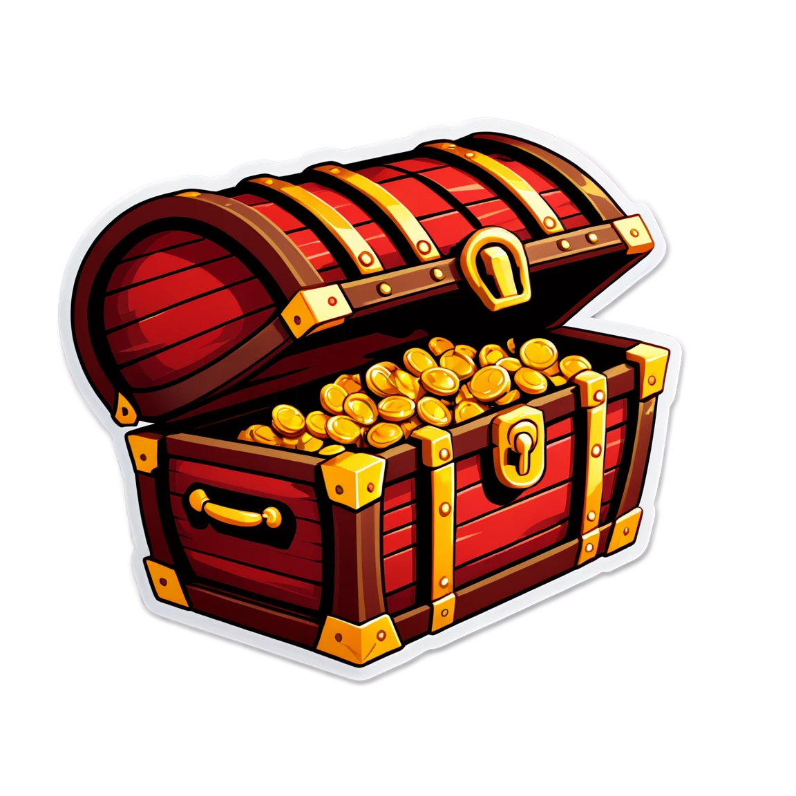 with treasure chest one-piece stickers