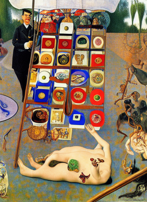 by Salvador Dali by Frida Kahlo by Norman Rockwell by Georges Seurat