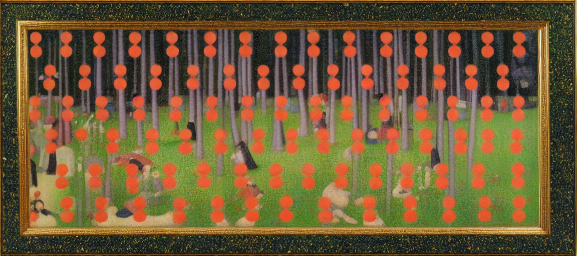 by da Vinci by Georges Seurat by Yayoi Kusama