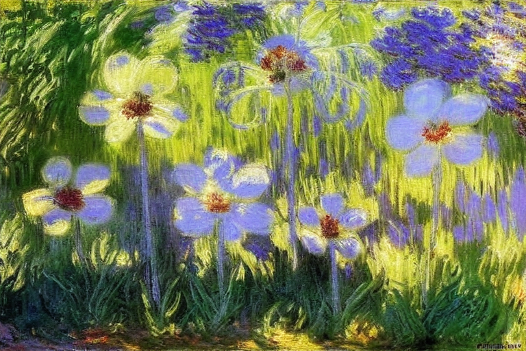 A small sunny garden
 by Claude Monet