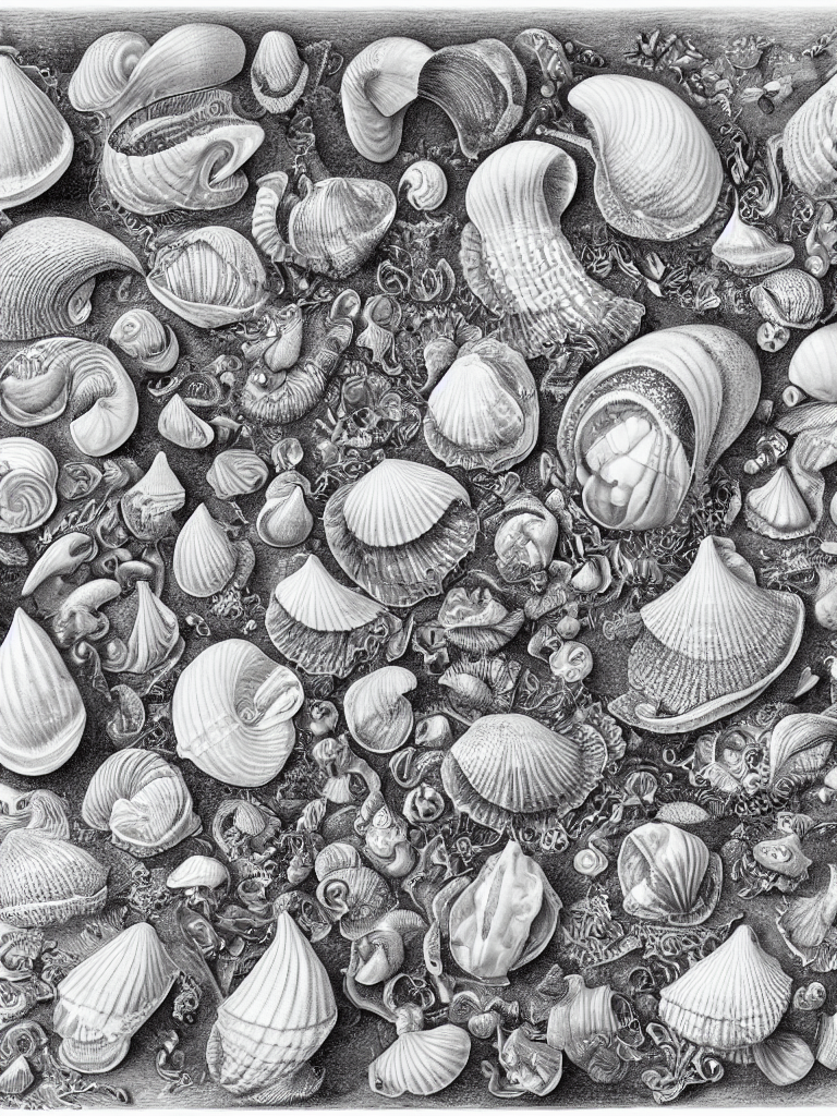 Stable Diffusion prompt: pencil drawn sea-shell - PromptHero