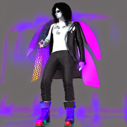 Stable Diffusion prompt: cute cyberpunk michael jackson, - PromptHero
