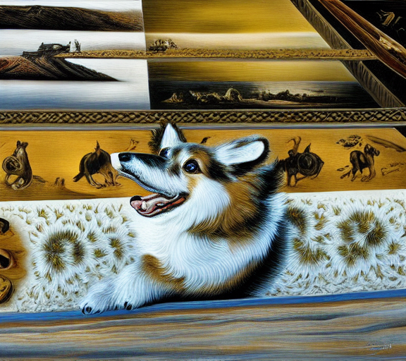 Corgi by Salvador Dali