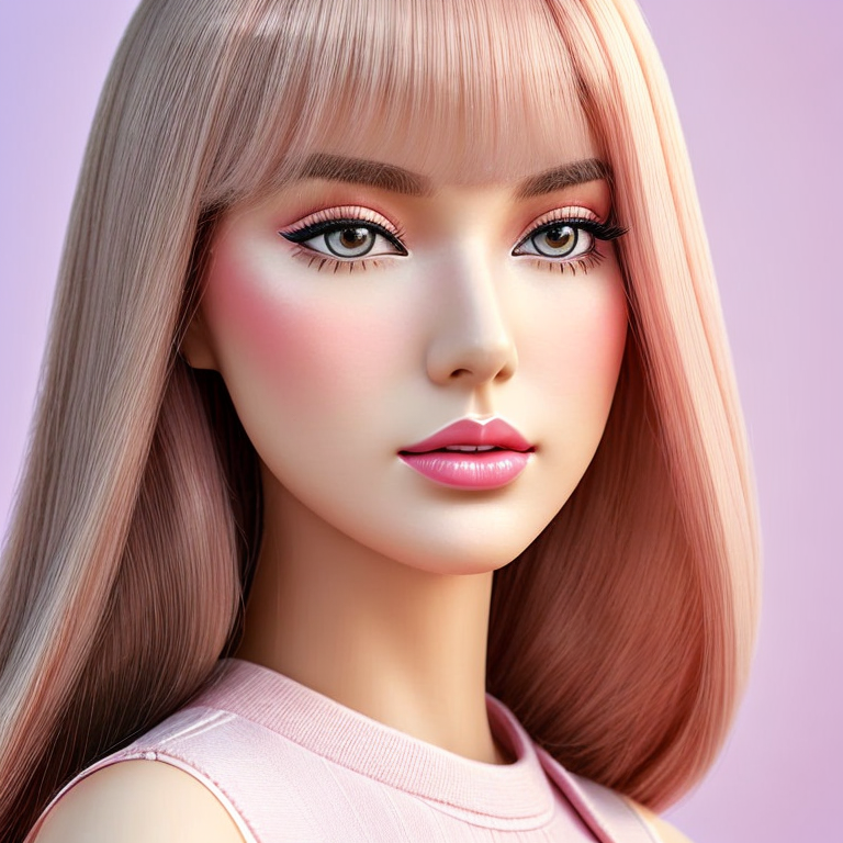 Premium AI Image  1960s Chic Barbie's Retro Revival in Vibrant