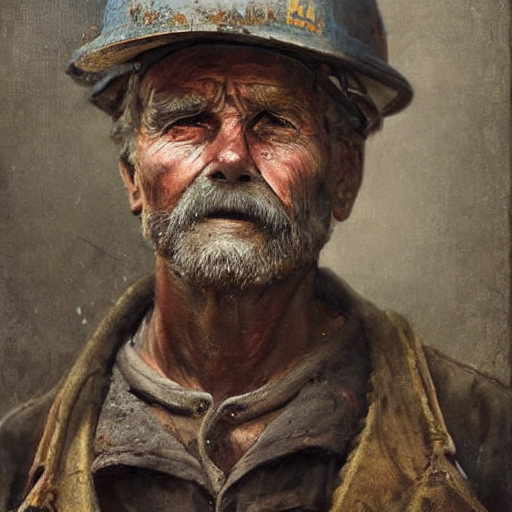 Stable Diffusion prompt: a portrait of an old coal miner - PromptHero