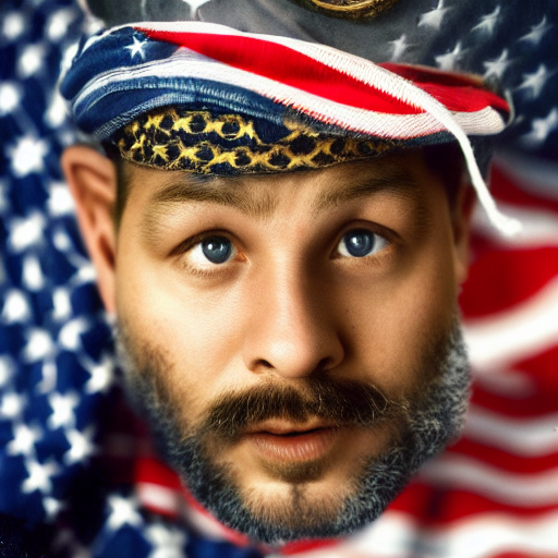 An American man , HD color photograph