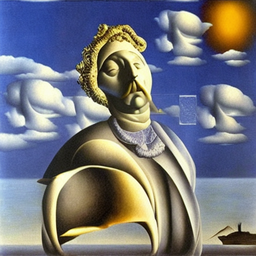 by Rene Magritte surrealist by da Vinci by Salvador Dali