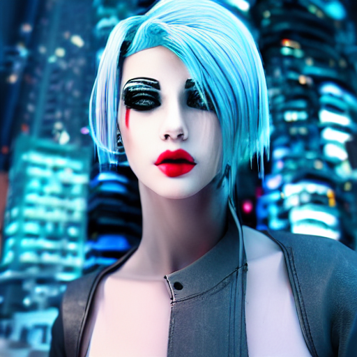 Stable Diffusion prompt: beautiful pale cyberpunk female - PromptHero