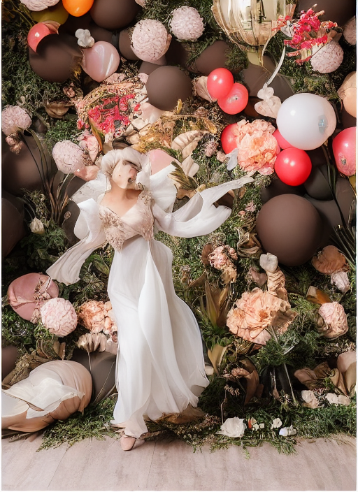 Brown Warewolf, flower balloon flying away