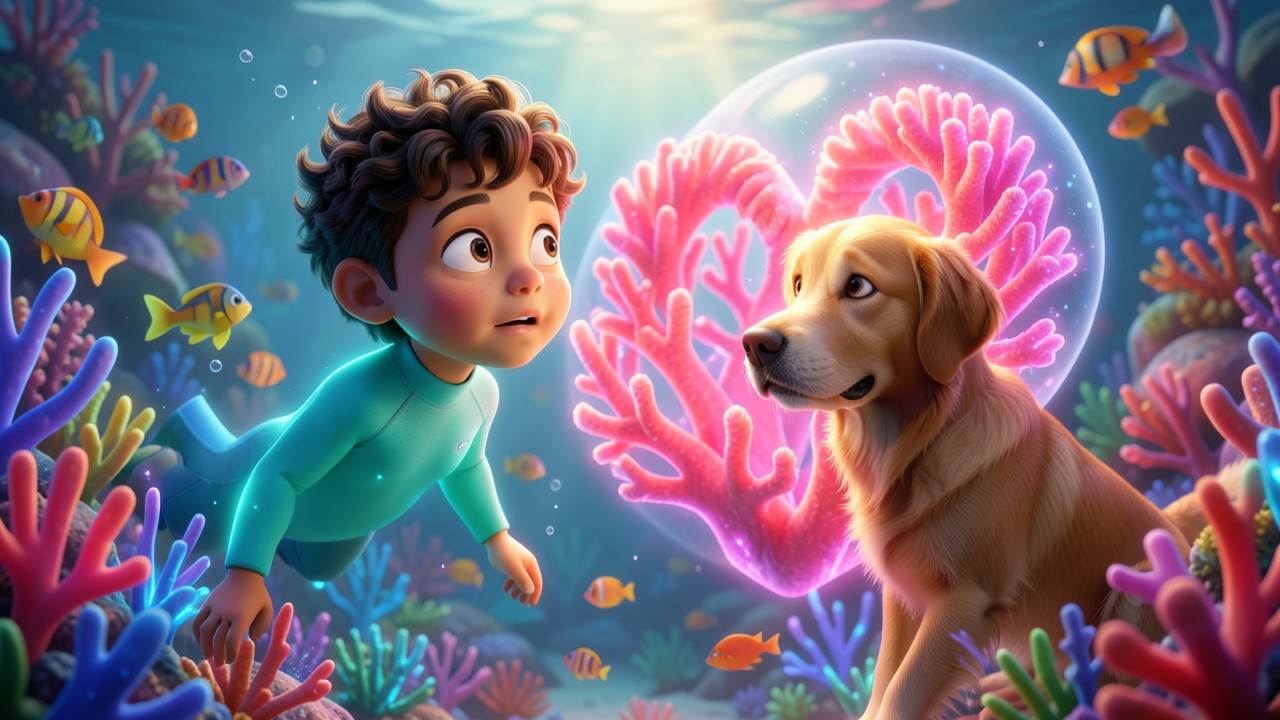 El Secreto del Arrecife de Cristal: Mateo y el Guardián de Cuatro Patas