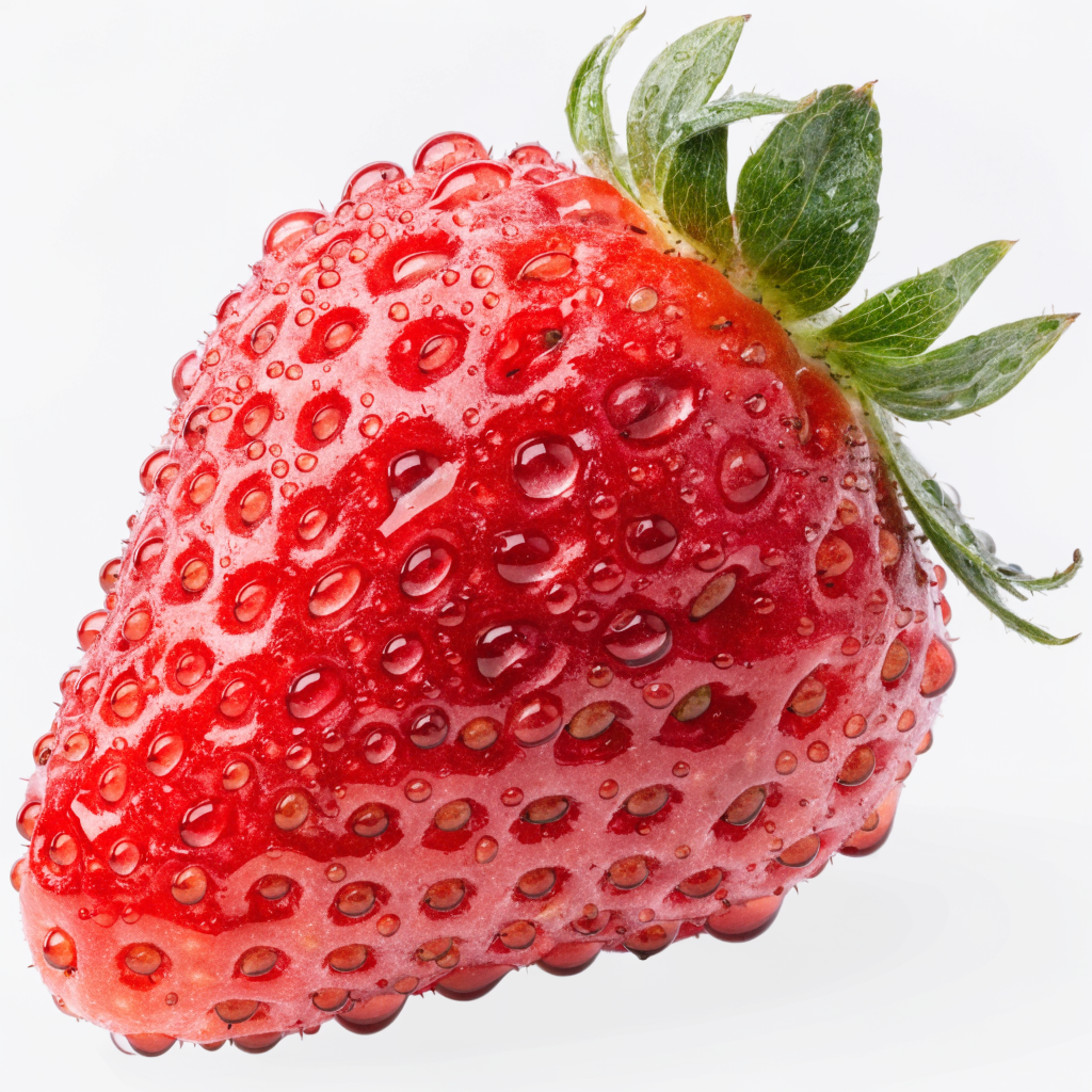 Strawberry macro photo generated by Recraft V4