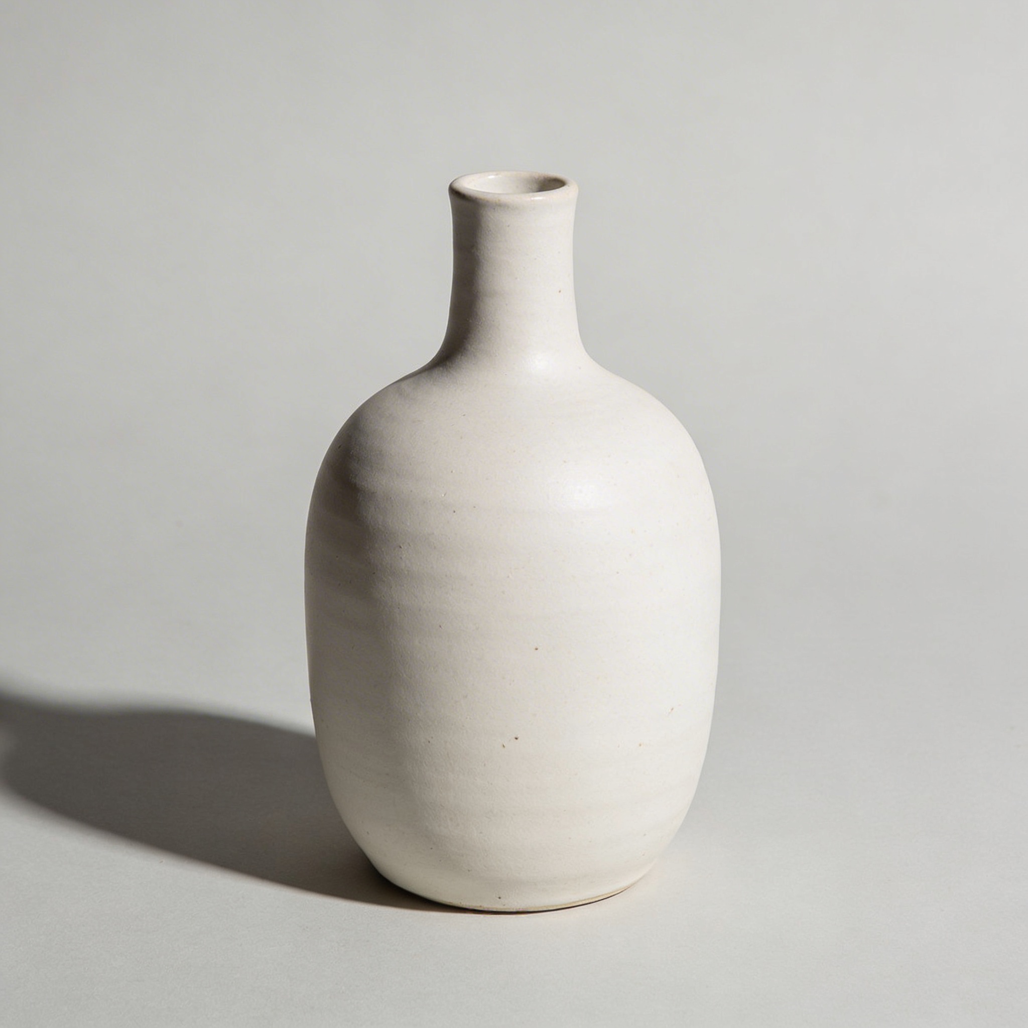 Plain white vase