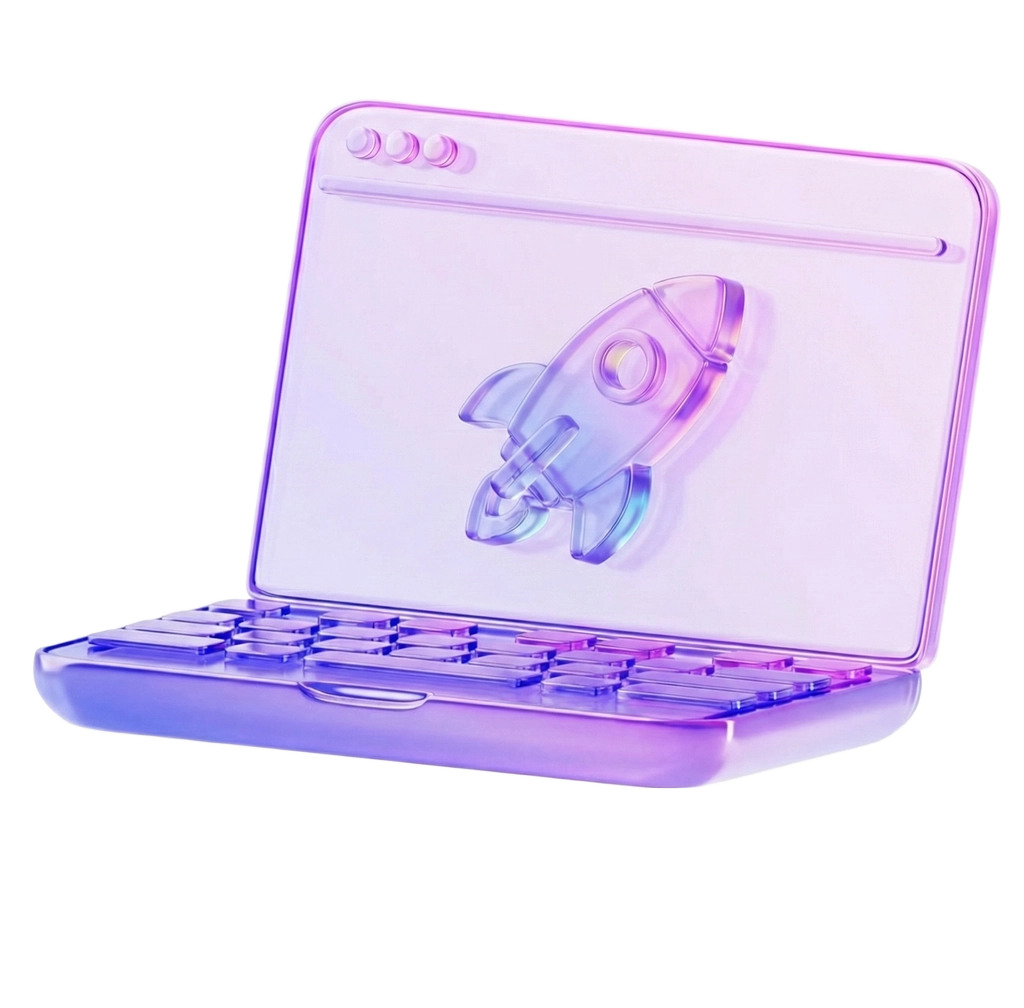 Abstract 3D iridescent loop shape representing creativity